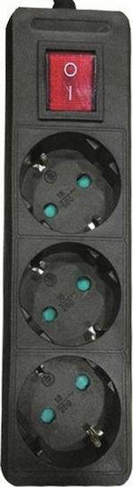 Eurolamp Power Strip 3 Positions with Switch and Cable 1.5m