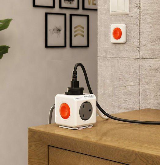Allocacoc PowerCube 4 Θέσεων με Τηλεχειριστήριο και Καλώδιο 1.5m Γκρι