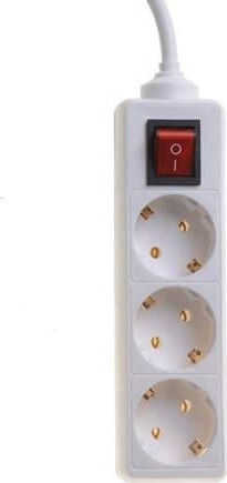 Eurolamp Power Strip 3 Positions with Switch and Cable 1.5m
