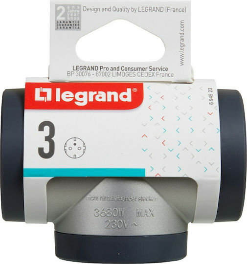 Legrand T-Piece 3 Prize Argintiu