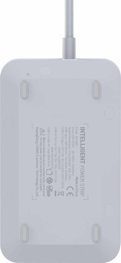 Ldnio Πολύπριζο 3 Θέσεων με 3 USB-A, 1 USB-C, Διακόπτη και Καλώδιο 2m