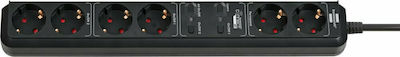 Brennenstuhl B082QCHXMF Smart 6-Outlet Power Strip 1.5m Black