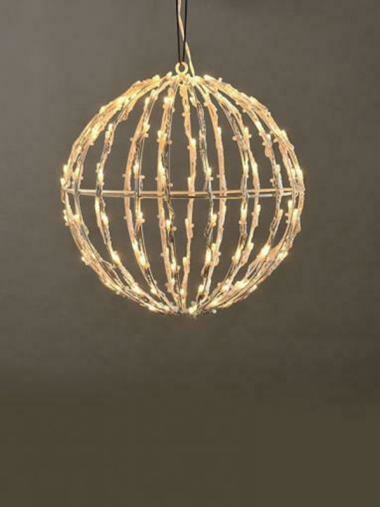 Aca Christmas Metal Rope Light in Shape Ball White 21x20x20cm 3d Ball