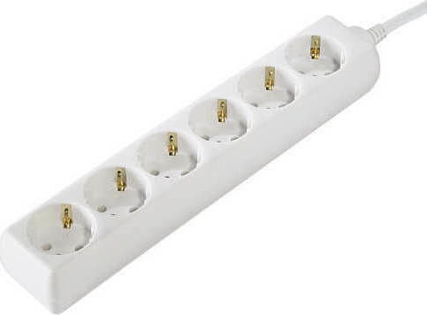 Eurolamp Power Strip 6 Positions with Cable 1.5m