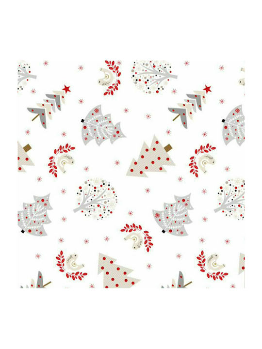 Borea Christmas Tablecloth Runner Fabric Beige L140xW50cm 1pcs