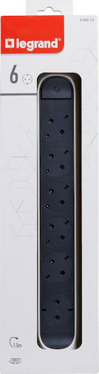 Legrand Surgearrest Power Strip 6 Sockets with Switch and 1.5m Cable