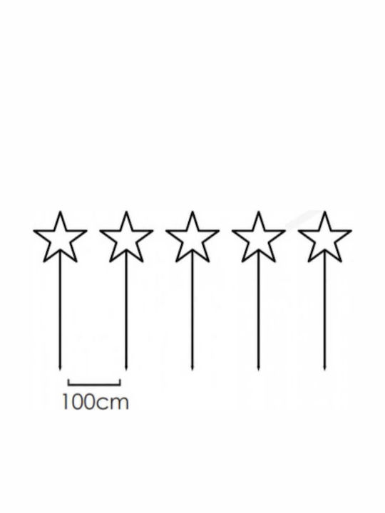 Aca Crăciunesti Decorative Stele Luminate Plastice Alb cald 400x66x400buc 5buc