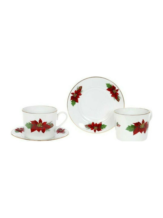 Cryspo Trio Christmas Porcelain Cup Ornament 2pcs