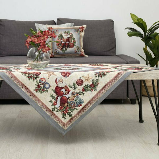Dimeco Dimeco 8930 Christmas Tablecloth Runner Fabric Silver L220xW140cm.