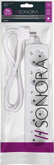 Sonora PSW500 Power Strip 5 Positions with Cable 1.5m