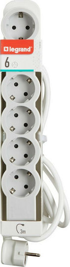 Legrand Surgearrest Power Strip 6 Sockets with 3m Cable France (Type E)