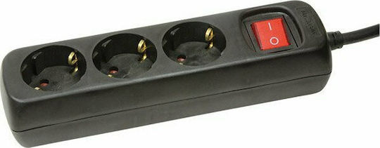 LogiLink Power Strip 3 Positions with Switch and Cable 1.4m