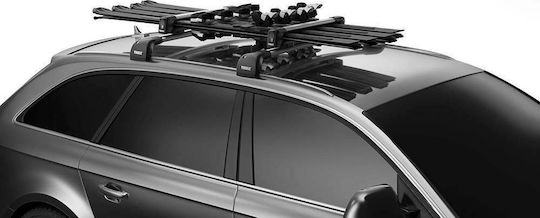 Thule SnowPack Βάσεις Οροφής Αυτοκινήτου Αλουμινίου Κατάλληλες για 2 Ζεύγη Σκι ή 1 Snowboard