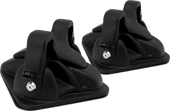 Menabo Shuttle Magnetic Car Ski Mounts Suitable for 2 Ski Pairs