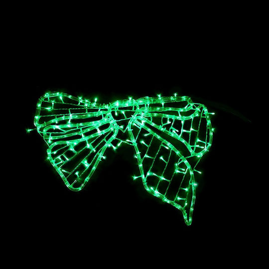 Aca Christmas Plastic Rope Light in Shape Bow Green 60x45x45cm