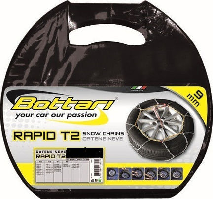 Bottari Rapid T2 No 80 Αντιολισθητικές Αλυσίδες Πάχους 9mm Επιβατικού Αυτοκινήτου 2τμχ