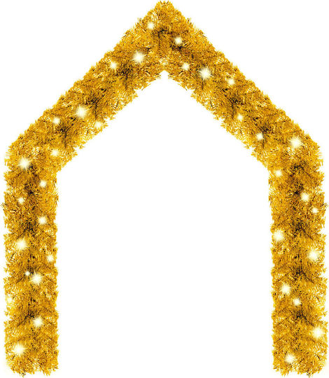 vidaXL Lighted Christmas Garland Gold 500cm 1pc
