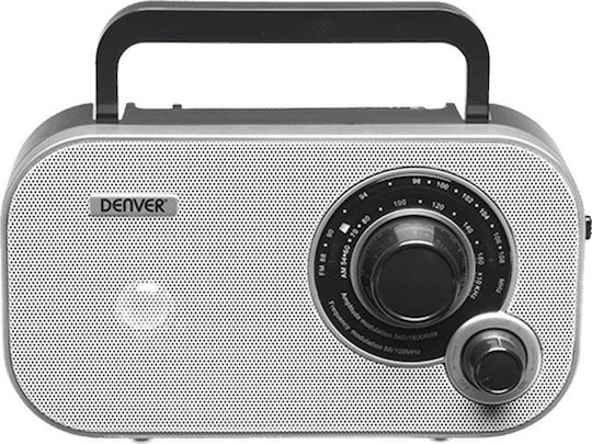 Denver TR-54 Retro Φορητό Ραδιόφωνο Ρεύματος / Μπαταρίας Λευκό