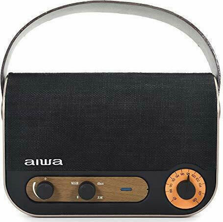 Aiwa RBTU-600 Φορητό Ραδιόφωνο Επαναφορτιζόμενο με Bluetooth και USB Μαύρο