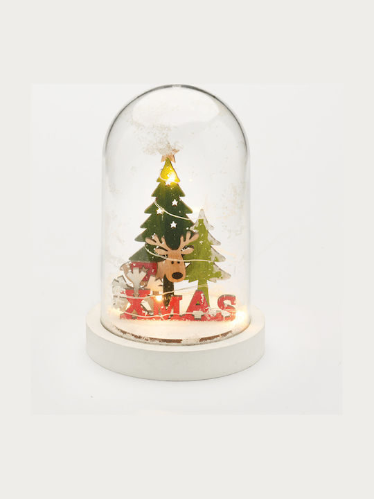 Christmas Illuminated Decorative Jar with Reindeer Plastic 19x11x19cm