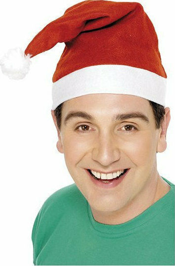 Einfach Weihnachts-Kappen Rot mit Muster Weihnachtsmann