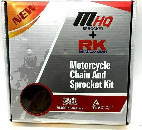 MHQ Chain & Sprocket Kit (15-39-428) for Yamaha Crypton-X 135 112L