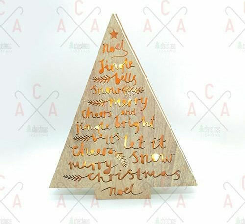 Christmas Decorative Illuminated Wood Tree IP20 Battery