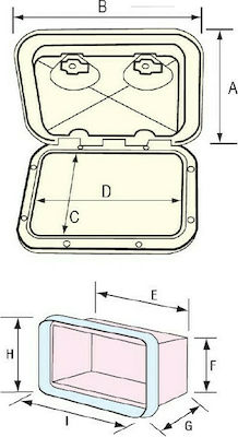 Lalizas Top Line Boat Storage Box L606xW353mm White