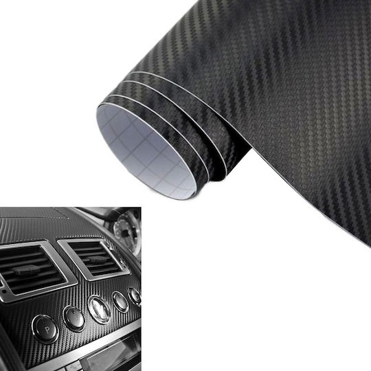 Protectoare Autocolante Auto Carbon 500 x 13cm în Culoarea Negru 2buc