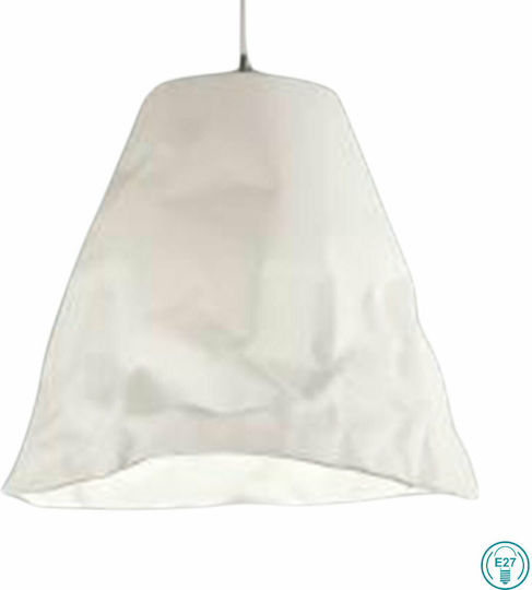 Fabas Luce Crumple Κρεμαστό Φωτιστικό Λευκό με Ντουί E27 30x240x200εκ.