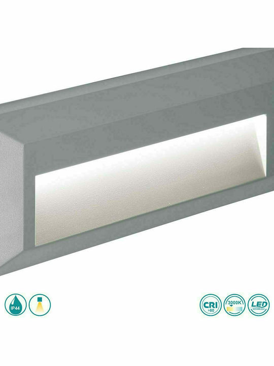 Viokef Leros Waterproof Wall-Mounted Outdoor Ceiling Light IP44 with Integrated LED Gray