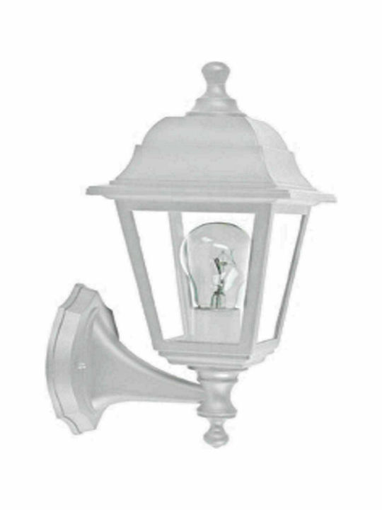 Aca Wall-Mounted Outdoor Lantern IP44 E27 White