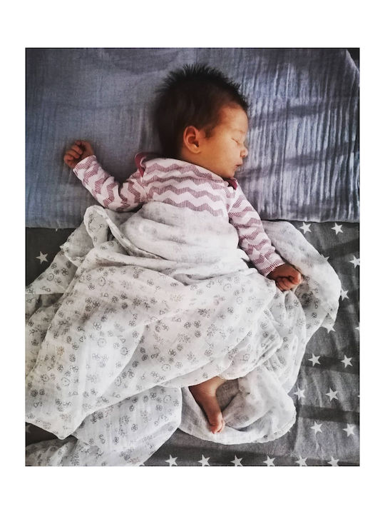 Babyono Muslin Swaddle Wraps Purple 70x70cm. 3pcs