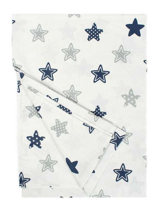 Dimcol Star Cotton Swaddle Wrap Blue 80x80cm.