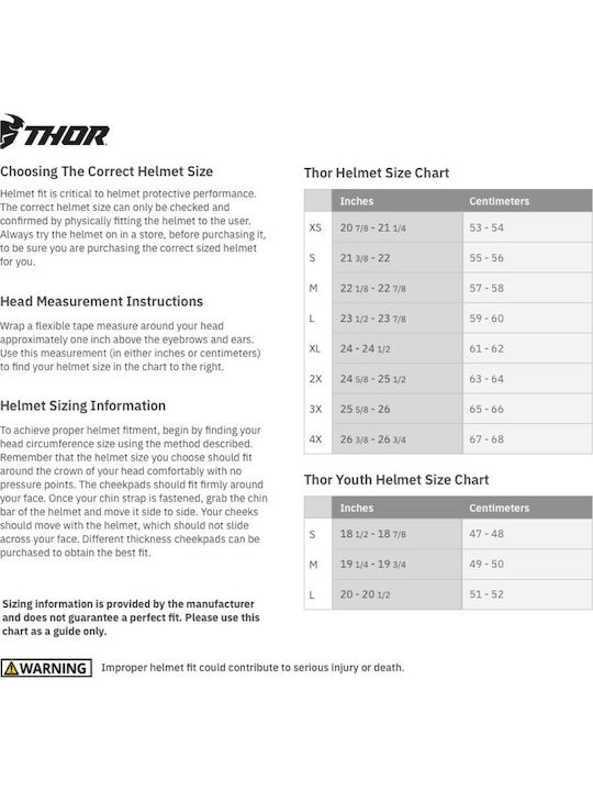 Thor MX Youth Sector Chev Grey/Black Παιδικό Κράνος Μηχανής Motocross