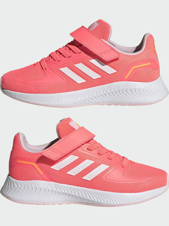 Runfalcon 2.0 K Αθλητικά Παιδικά Παπούτσια Running με Σκρατς Acid Red / Cloud White / Clear Pink