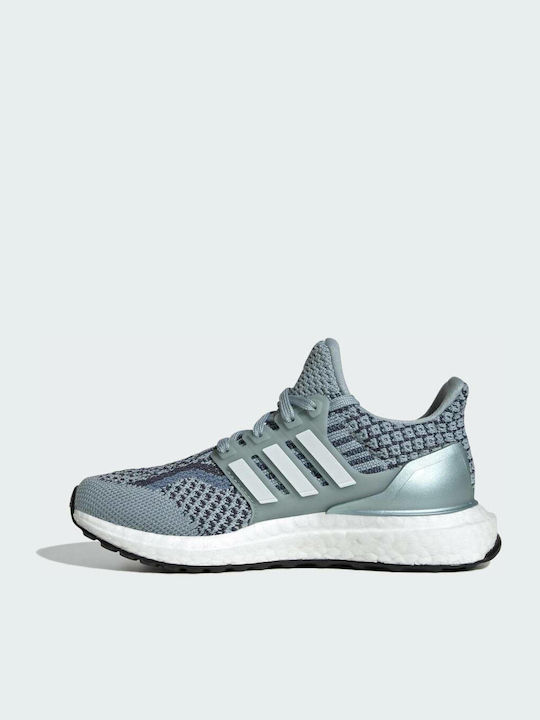 Ultraboost 5 Детски Спортни Обувки Running с Връзки Магически Сив / Облачно Бял / Сенчест Тъмносин