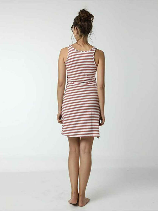 WOMEN'S COTTON SLEEVELESS NIGHTDRESS SEXEN 5968 - STRIPES