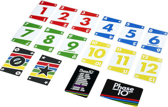Board Game Phase 10 for 2-6 Players 7+ Years Old Mattel