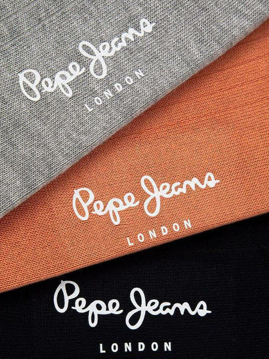 Pepe Jeans Edward Ανδρικές Μονόχρωμες Κάλτσες Navy / Grey / Orange 3Pack Pepe Jeans Edward Ανδρικές Μονόχρωμες Κάλτσες Navy / Grey / Orange 3Pack