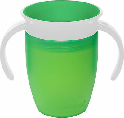 Munchkin Cănuțe pentru Copii și Bebeluși Miracle 360° din Plastic Verde 1buc 207ml pentru m+