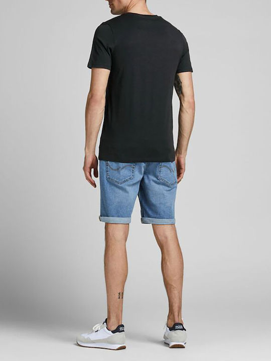 Jack & Jones T-shirt Bărbătesc cu Mânecă Scurtă Black