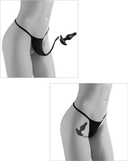 Pipedream Hookup Panties Πρωκτικές Μπίλιες Crotchless Pleasure Pearls Μαύρες 9.4cm