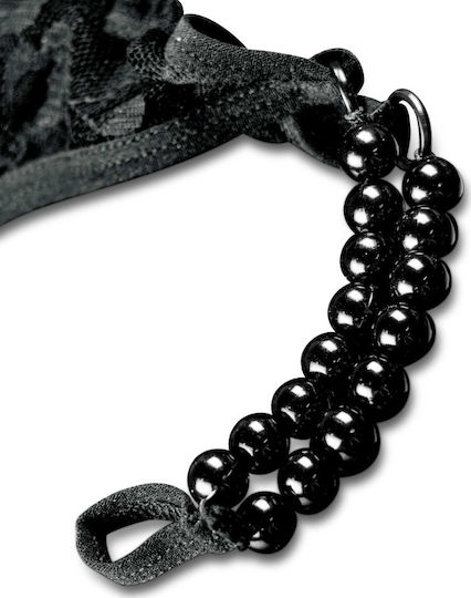 Pipedream Hookup Panties Πρωκτικές Μπίλιες Crotchless Pleasure Pearls Μαύρες 9.4cm