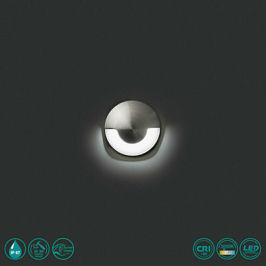 Faro Barcelona Kane Wall-Mounted Outdoor Spot Light LED IP67 3W with Warm White Light 4.5x9εκ.