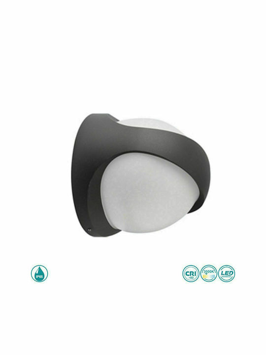 Sun Light Επιτοίχια Εξωτερική Πλαφονιέρα LED IP65 12.5W 20.3x18εκ.