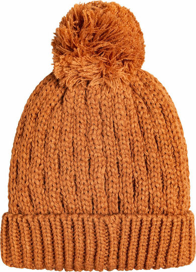 Good Vibes Knitted Beanie Cap Bronze Z6BN02-6597