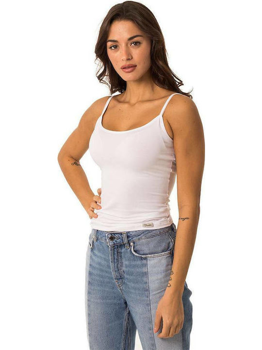 Women's T-Shirt with Spaghetti Strap White