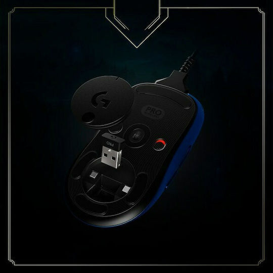 G Pro Wireless League Of Legends Edition Безжична RGB Геймърска Мишка 25600 DPI Син