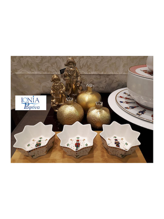 Marva Christmas Porcelain Bowl Ornament L34xW12cm 3pcs